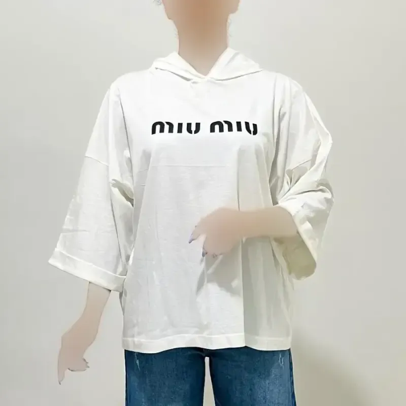 تیشرت باکسی کلاهدار چاپی نخ پنبه لش