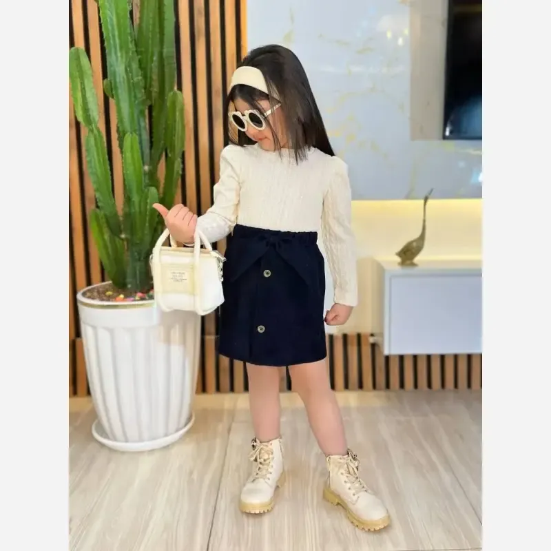 بلوز و دامن مجلسی دخترانه عروسکی پاییزه و بهاره