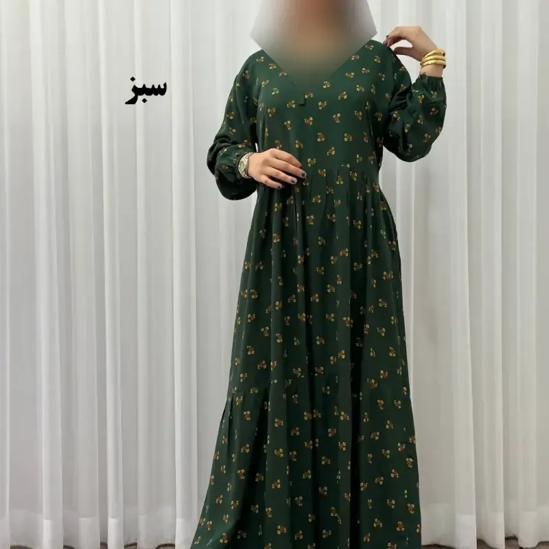 پیراهن ساحلی زنانه گلریز نخی فری سایز تا 48 آیدایی کمربند دار شیک و راحت چهارفصل