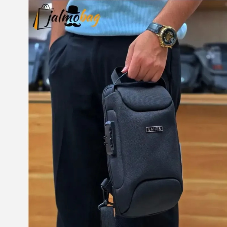 بادی بگ دستهدار رمزدار بنج BANGE پارچه ریپس خارجی آب گریز رنگ مشکی