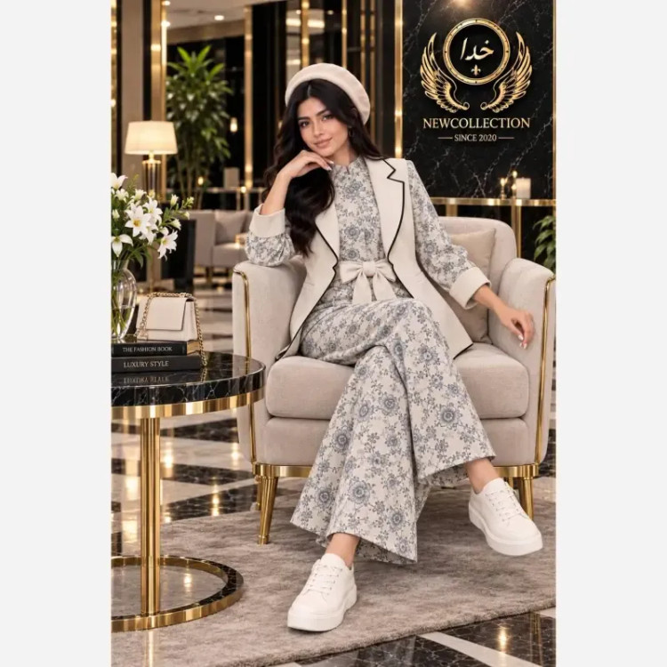 کت و اورال پاییزه آپامه جنس لینن نچرال فری سایز 38 تا 46