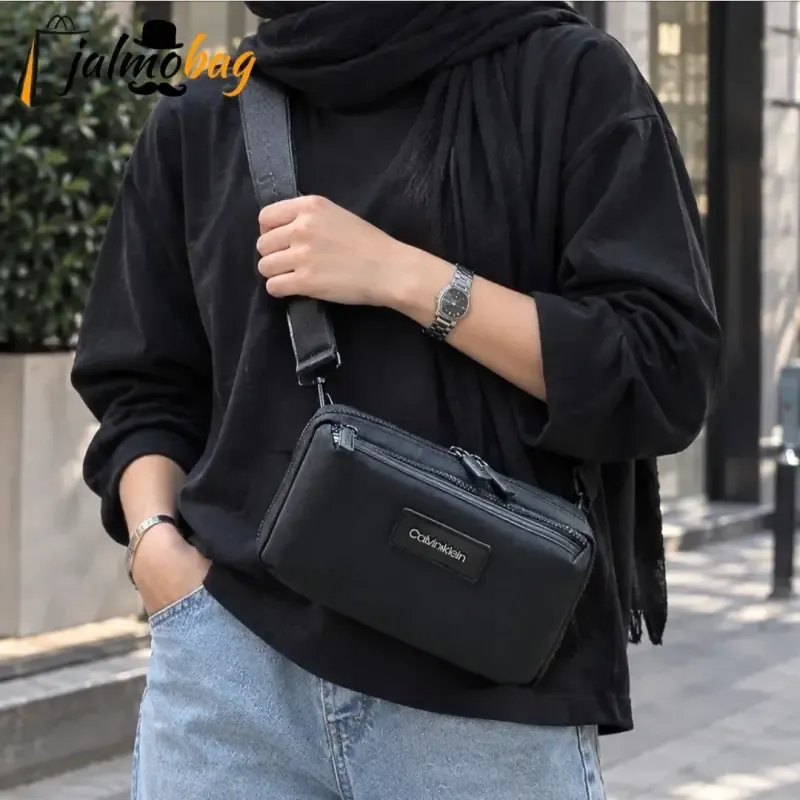 کیف دوشی دستی اسپرت کلوین کلاین پارچه برزنتی آب گریز سه کاره