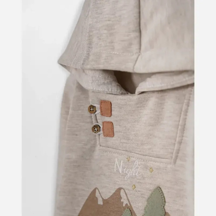 ست هودی و شلوار پسرانه طرح پینو دورس داخل کرک کلاهدار
