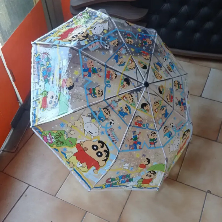 چتر بچه گانه اتوماتیک شفاف طرح دار مناسب بالای 10 سال
