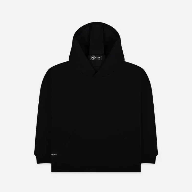 هودی ساده بیسیک مشکی و سفید دورس سه نخ خارخورده صد درصد پنبه