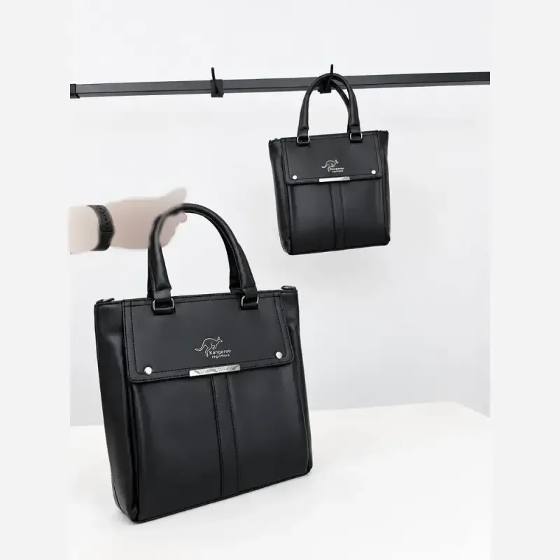 کیف رسمی اداری مشکی جادار با بند دستی و دوشی