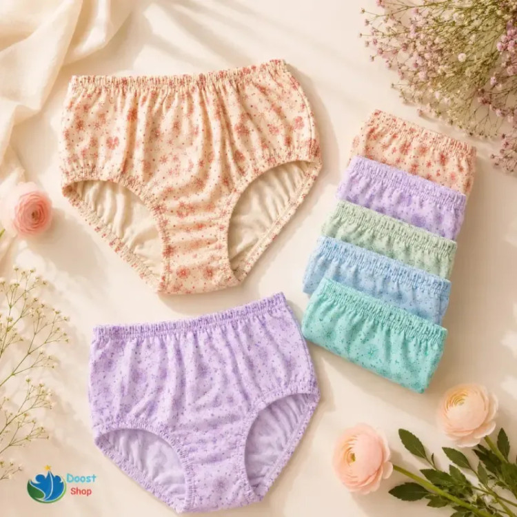 پک 6 عددی شورت نخی زنانه طرح دار سایز بزرگ XL تا 3XL