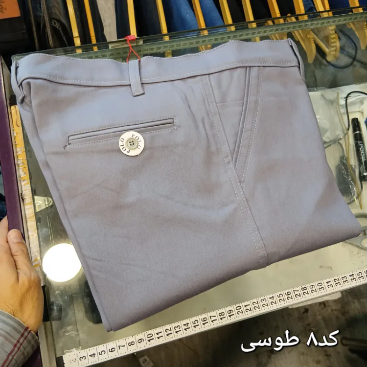 شلوار کتان مردانه کلاسیک نیم کشی فاق متوسط سایز 42 تا 58 رنگی
