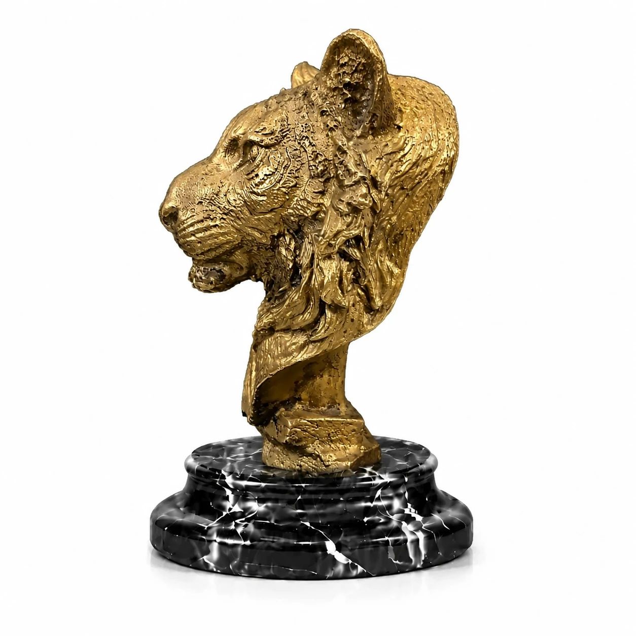تندیس دکوری سر ببر برنجی